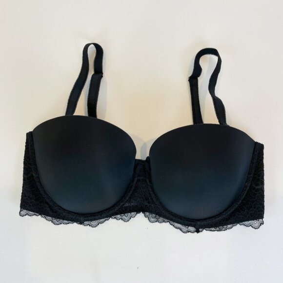 NWOT Victoria's Secret Bra 34DD Multi-way/Multioption Black Lace B1887 - Picture 1 of 7